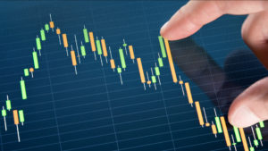Touching stock market chart