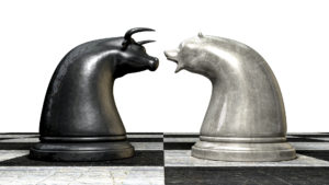 Bear and Bull Chess Pieces