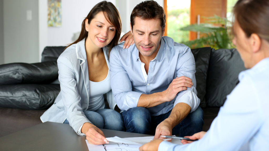 couple reviewing documents