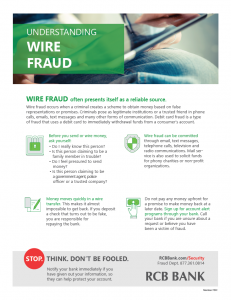 Wire Fraud - RCB Bank Security Center