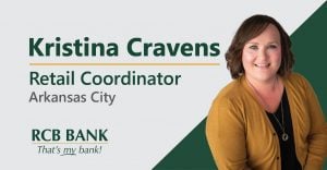 RCB Bank Retail Coordinator Kristina Cravens - Arkansas City