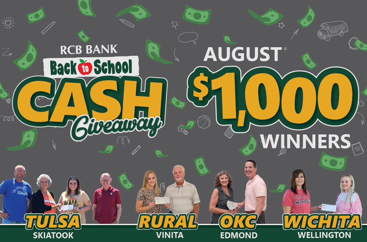 RCB Bank August 2023 Summer Cash Giveaway Winners