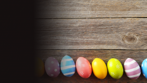 Easter Eggs on Wood