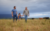 Family in a field