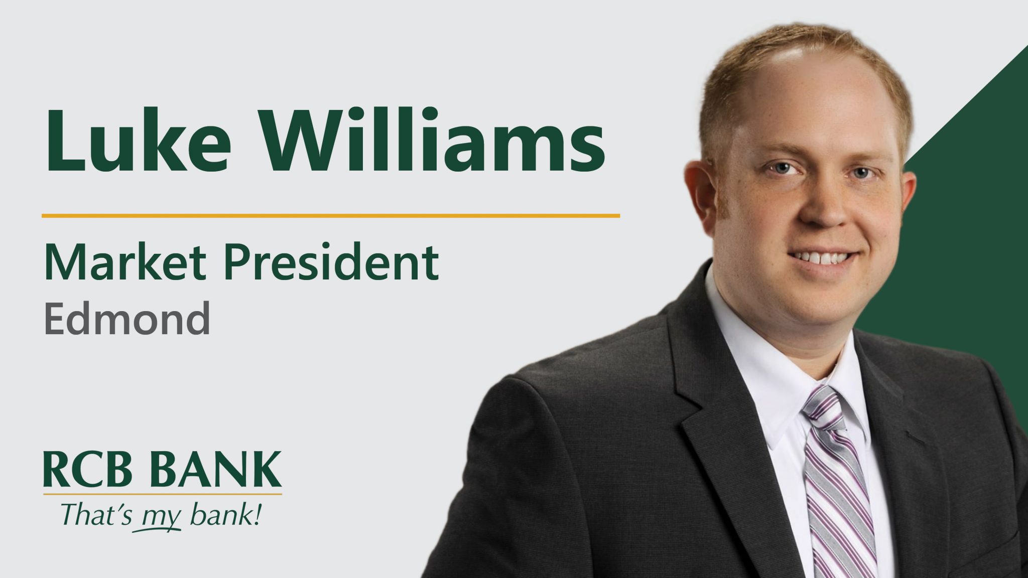 Luke Williams Web Announcement Image - RCB Bank
