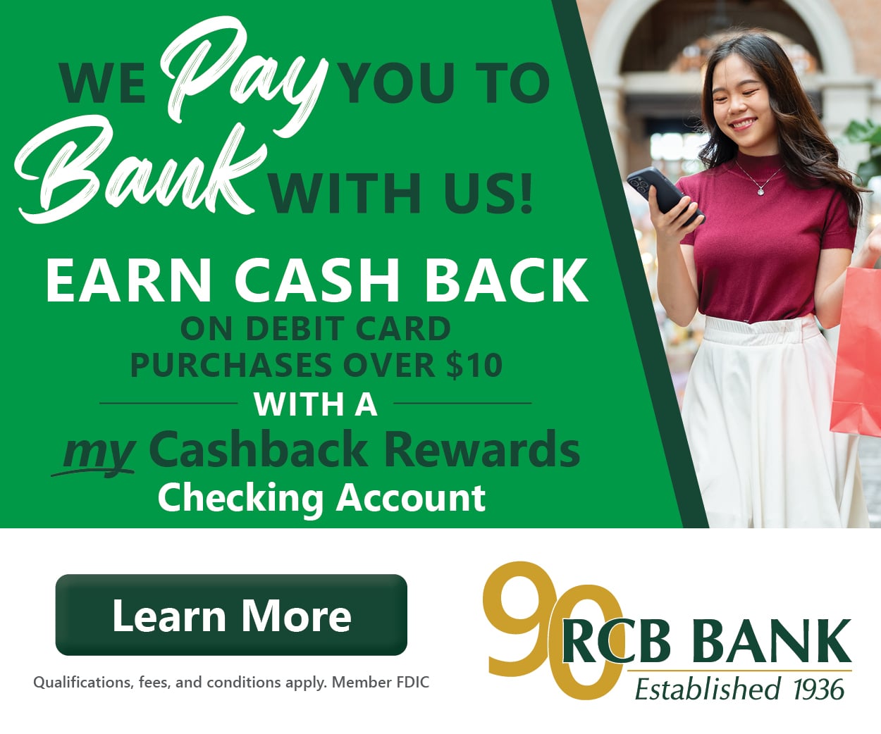 RCB Bank my Cashback Rewards Checking