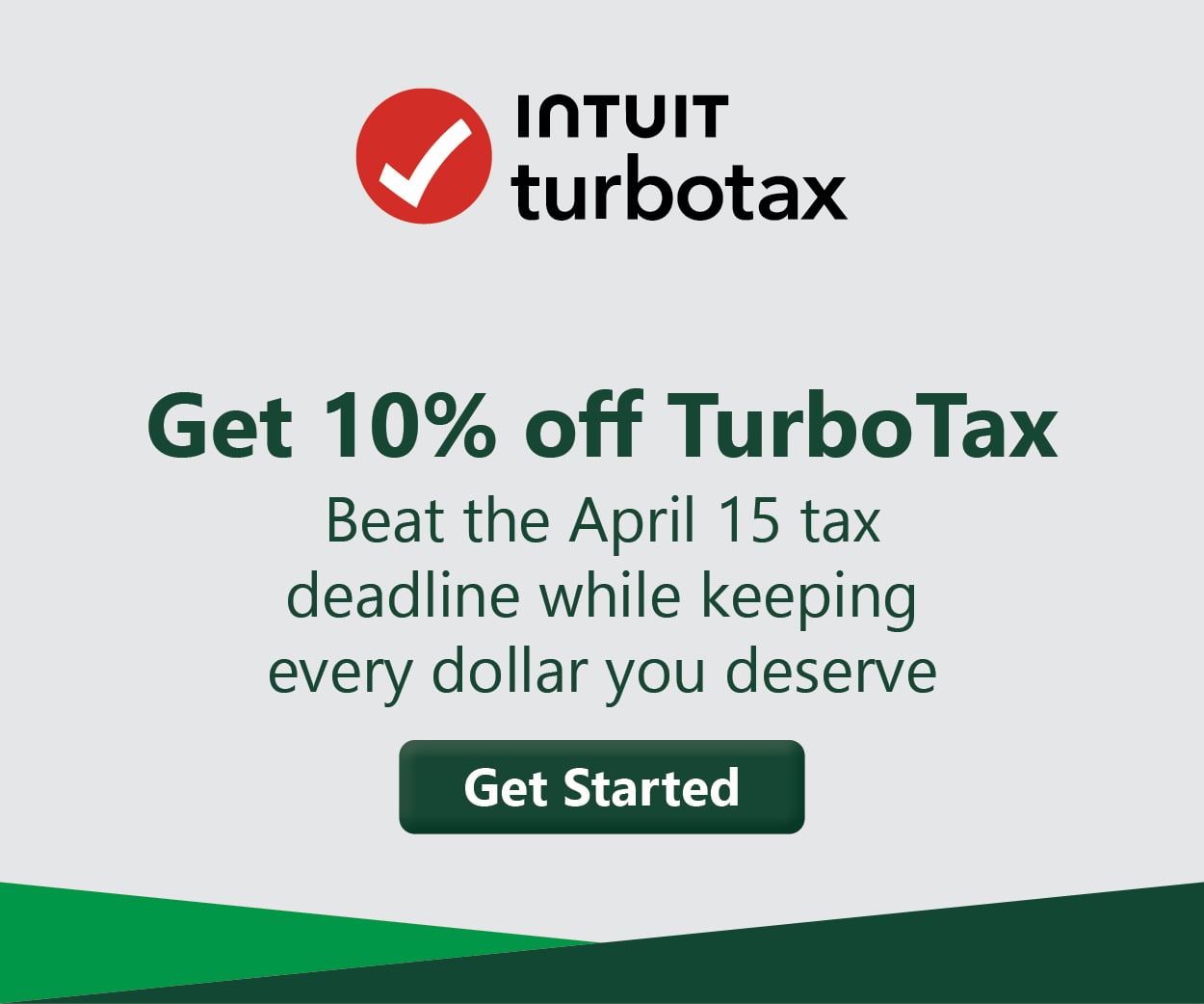 Get 10% off TurboTax before the April 15 tax deadline.