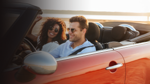Smiling Couple in Car