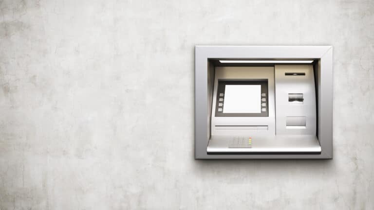 ATM on a wall