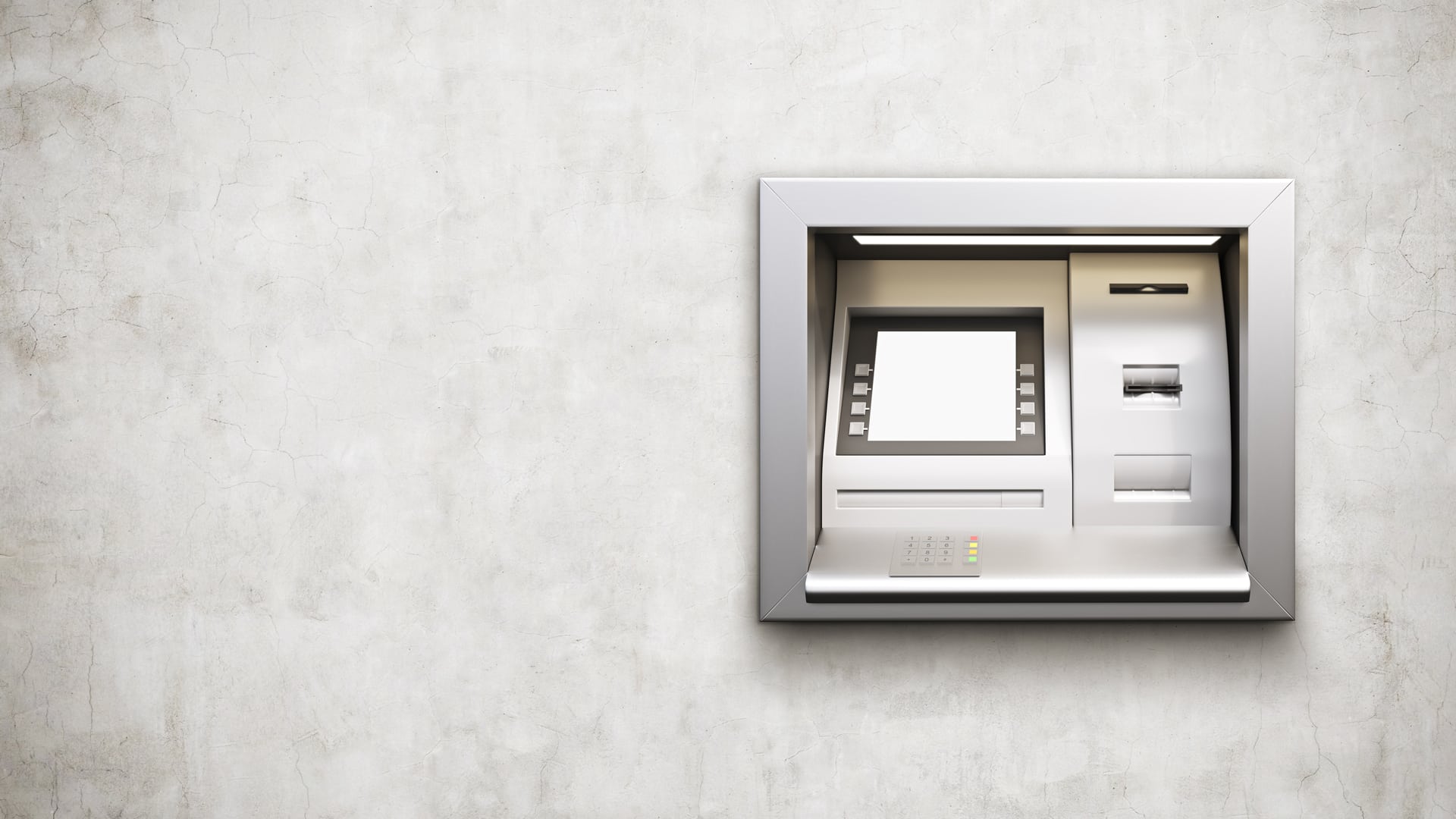 ATM on a wall