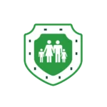 Credit dsability icon - a shield with a family icon