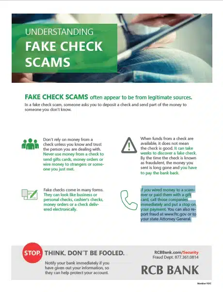 understanding fake check scams