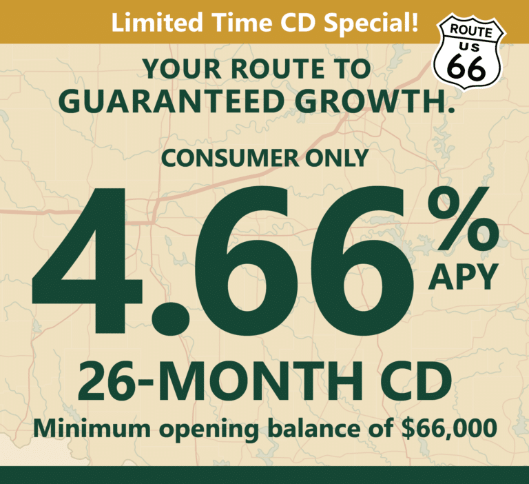 RCB Bank Introduces Route 66 CD Special with 4.66% Annual Percentage Yield